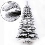 Ghost White Unlit Flocked Tree