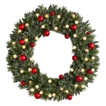 Premium Pre-Lit Fraser Fir Wreath
