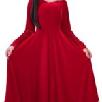 Premium Mrs Claus Long Velvet Gown (Formal