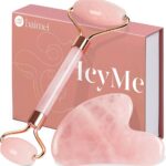 Premium Jade / Rose Quartz Facial Roller & Gua Sha Set