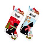 Personalised Cat Christmas Stocking + Treat Set