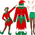 Premium Adult Elf Costume — Full 6-Piece Set