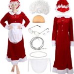 Mrs Claus Accessories Bundle (Hat, Glasses, Apron, Gloves)