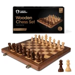 Premium Chess Set (Alabaster & Walnut Board)